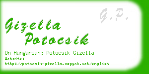 gizella potocsik business card